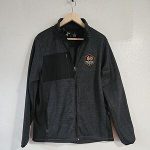Houston Dynamo FC Antigua Heather Black Primary Team Logo Course Full-Zip